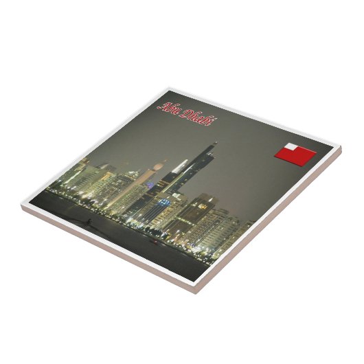 zAE063 ABU DHABI，パノラマ， UAE，アジア， タイル (側面)