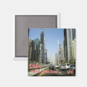 zAE067 DUBAI Sheik Zayed Road,冷蔵庫 マグネット (正面/裏面)