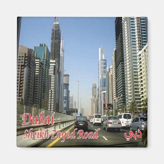 zAE067 DUBAI Sheik Zayed Road,冷蔵庫 マグネット (正面)