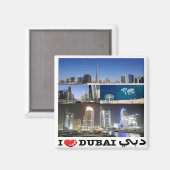 zAE071 I LOVE DUBAI 統一された Arab Emirates,冷蔵庫 マグネット (正面/裏面)