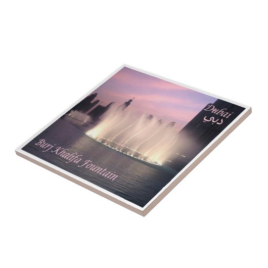 zAE072 BURJ KHALIFA噴水, タイル (側面)