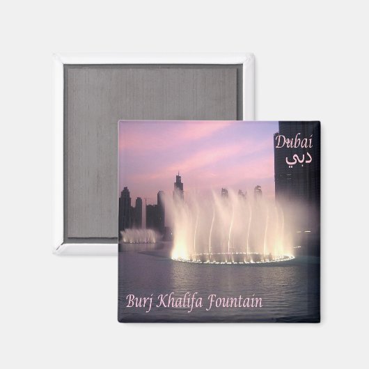 zAE072 BURJ KHALIFA FOUNTAIN、冷蔵庫 マグネット (正面/裏面)