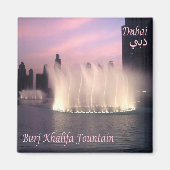 zAE072 BURJ KHALIFA FOUNTAIN、冷蔵庫 マグネット (正面)