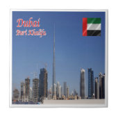 zAE075 BURI KHALIFA Dubai UAE中東、 タイル (正面)