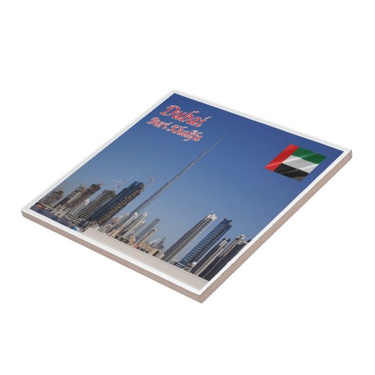 zAE075 BURI KHALIFA Dubai UAE中東、 タイル (側面)