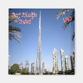 zAE076 DUBAI BURI KHALIFA、中東、冷蔵庫 マグネット (正面)