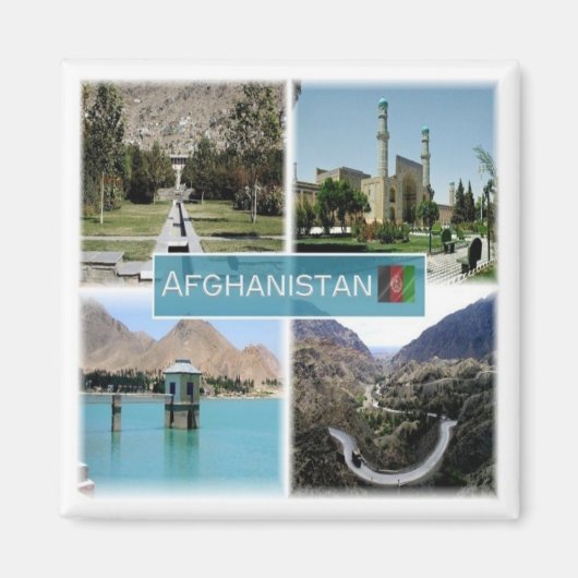 zAF006 MOSQUE IN HERAT, Lake Qargha, Afghanistan, マグネット (正面)