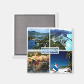 zAG002 ANTIGUA，モザイク，アメリカ，冷蔵庫 マグネット (正面/裏面)