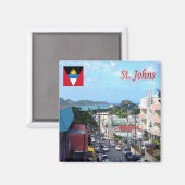 zAG005 SAINT JOHN, Antigua and Barbuda,冷蔵庫 マグネット (正面/裏面)