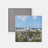 zAG006 SAINT JOHN, Antigua and Barbuda,冷蔵庫 マグネット (正面/裏面)
