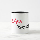 Zag Dog ブラックトリム コーヒー マグカップ (中央)