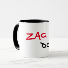 Zag Dog ブラックトリム コーヒー マグカップ