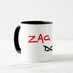 Zag Dog ブラックトリム コーヒー マグカップ