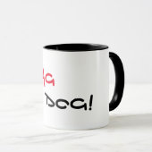 Zag Dog ブラックトリム コーヒー マグカップ (正面右)
