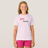 Zag Dog ブランド ピンクTシャツ Tシャツ (正面フル)