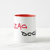 Zag Dog レッドトリム マグカップ (中央)