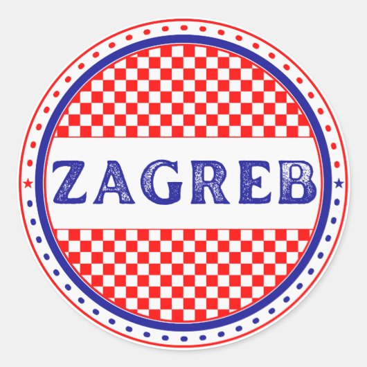 Zagreb City Pride Emblem – Croatian Identity ラウンドシール (正面)
