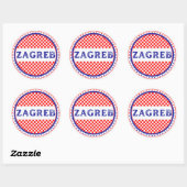 Zagreb City Pride Emblem – Croatian Identity ラウンドシール (シート)