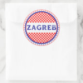 Zagreb City Pride Emblem – Croatian Identity ラウンドシール (バッグ)