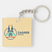 Zagreb Croatia Europe キーホルダー (裏面)