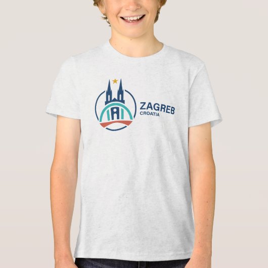 Zagreb Croatia Europe トライブレンドＴシャツ (正面)