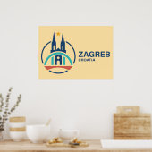 Zagreb Croatia Europe ポスター (キッチン)