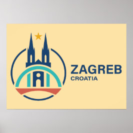 Zagreb Croatia Europe ポスター