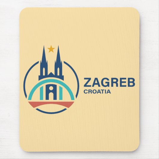 Zagreb Croatia Europe マウスパッド (正面)