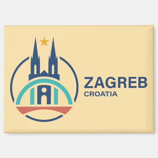 Zagreb Croatia Europe マグネット (正面)