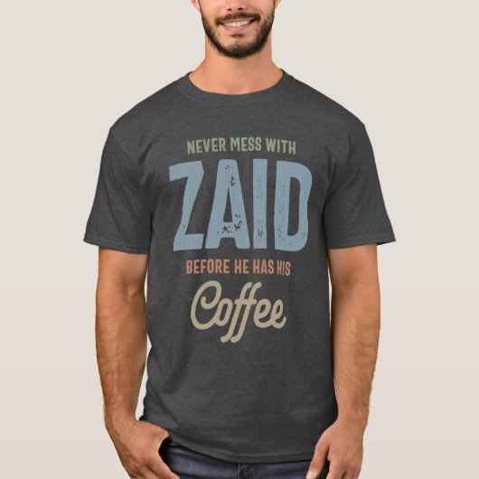 Zaid名パーソナライズされた誕生日ギフト Tシャツ (正面)
