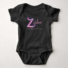 Zaidee girls Zの名前はベビーのアパレルを意味カスタムする ベビーボディスーツ