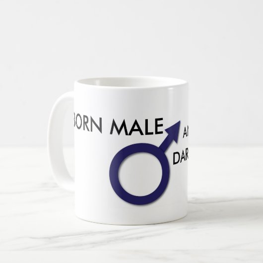 ZAKARMANのマグ: それの生まれる男性そして非常に嬉しい! コーヒーマグカップ (正面左)