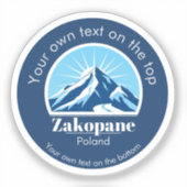 Zakopane Poland ski vacation  シール (正面)