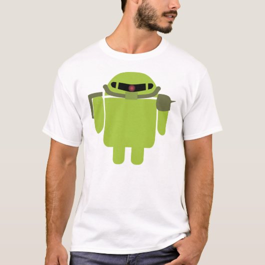 Zakudroid (白い) tシャツ (正面)