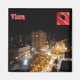 zAL003 VLOREK NIGHTアルバニア、冷蔵庫 マグネット