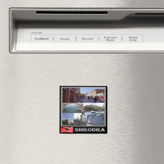 zAL007 SHKODHERモザイクアルバニア、冷蔵庫 マグネット (インサイチュ (食洗機))