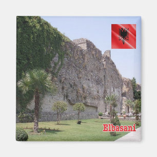 zAL009 ELBASAN城アルバニア、冷蔵庫 マグネット