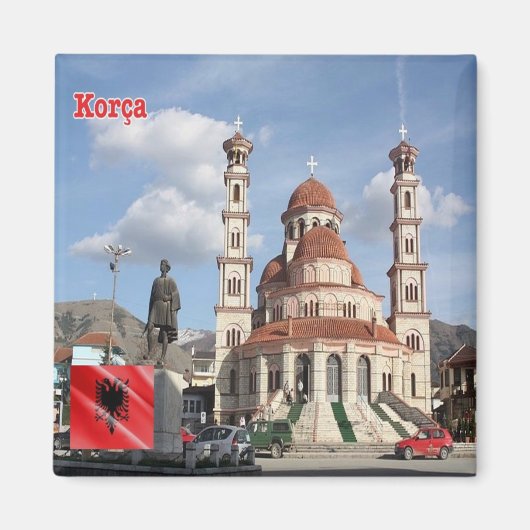 zAL011コルセアルバニア、冷蔵庫 マグネット (正面)