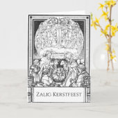 Zalig Kerstfeest カード (黄色い花)