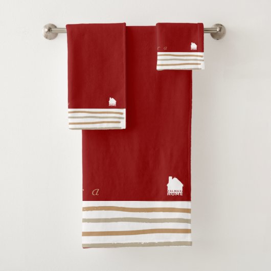ZALMAXI HOME赤いロゴファン バスタオルセット (インサイチュ)