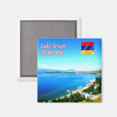 zAM004 LAKE SEVAN Gegharkunik、アルメニア、マグネット マグネット (正面/裏面)
