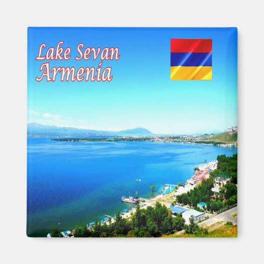 zAM004 LAKE SEVAN Gegharkunik、アルメニア、マグネット マグネット (正面)