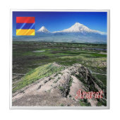 zAM008山ARARAT、アルメニア、アジア、 タイル (正面)