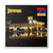 zAM012 YERVAN Republic Square at night,アルメニア, タイル (正面)