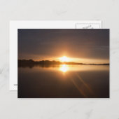 Zambezi川-郵便はがき上の日没 ポストカード (正面/裏面)