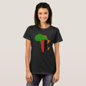 Zambia Flag Africa Continent Silhouette Gift for Z Tシャツ (正面フル)