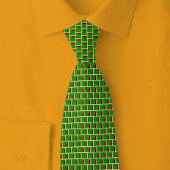 Zambia Flag Brick Pattern ネクタイ