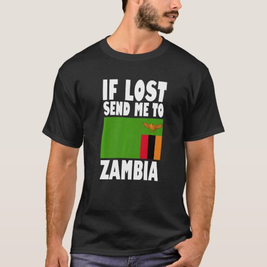 Zambia Flag Design  If lost send me to Zambia Prem Tシャツ (正面)