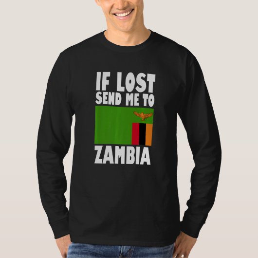 Zambia Flag Design  If lost send me to Zambia Prem Tシャツ (正面)
