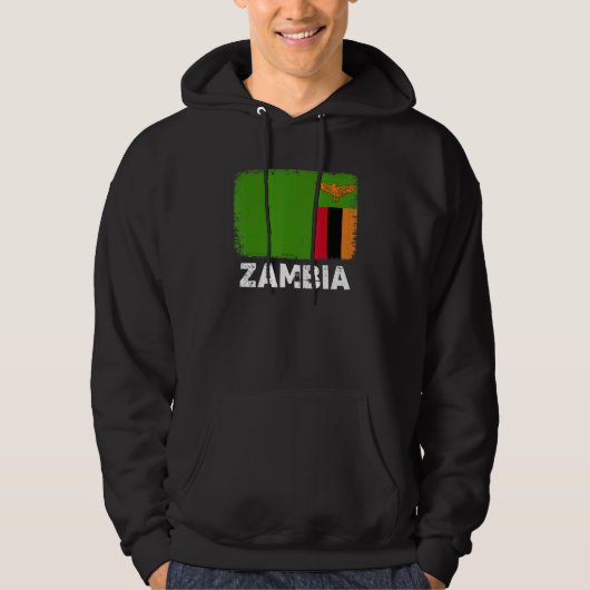 Zambia Flag   Support Zambian People Women Men   パーカ (正面)